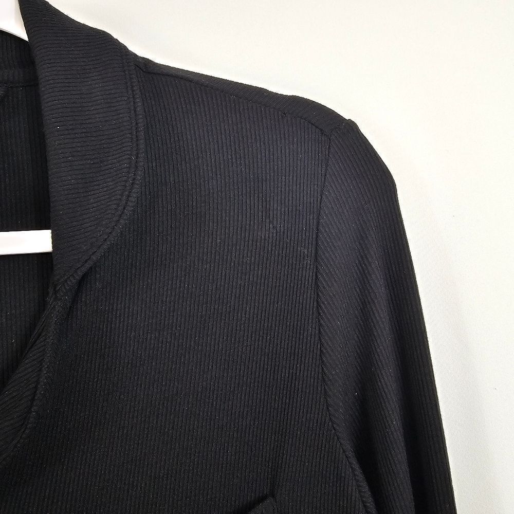 Skims Soft Lounge Ribbed Sleep Shirt in Onyx Black - Size XS - Picture 4 of 9